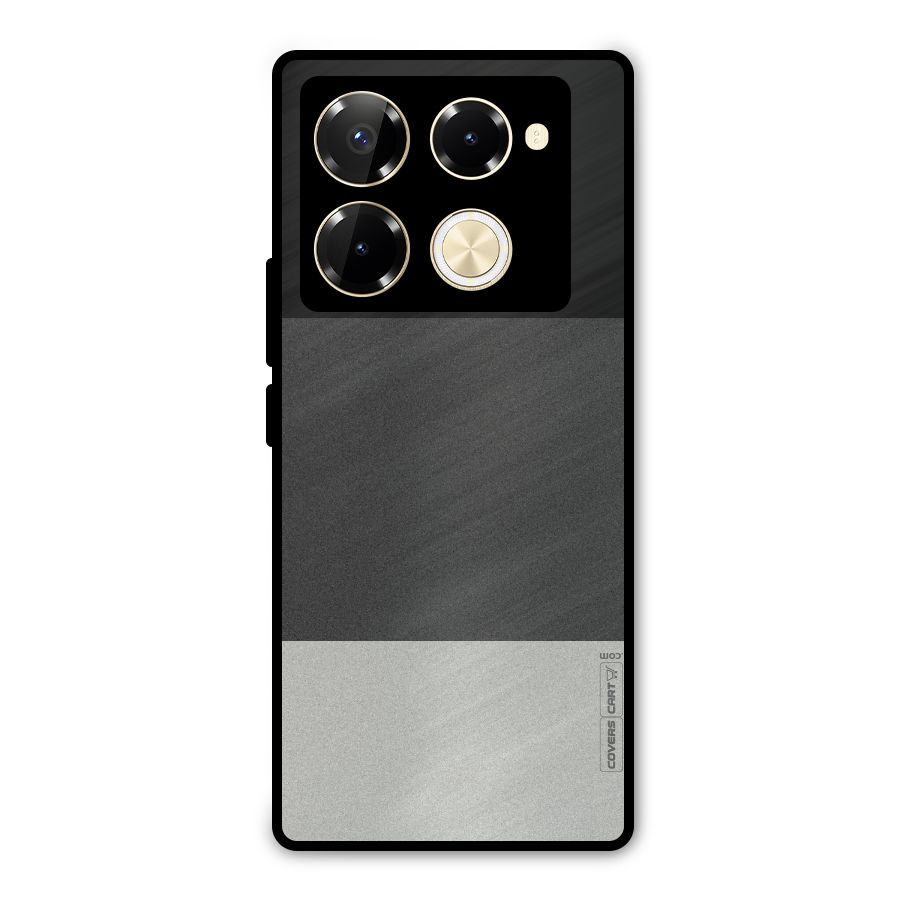 Pastel Black and Grey Metal Back Case for Infinix Note 40 Pro