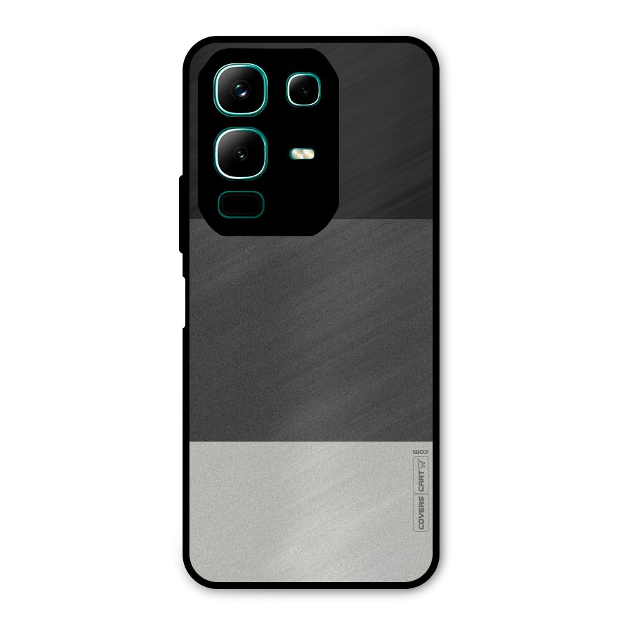 Pastel Black and Grey Metal Back Case for Infinix Note 50x
