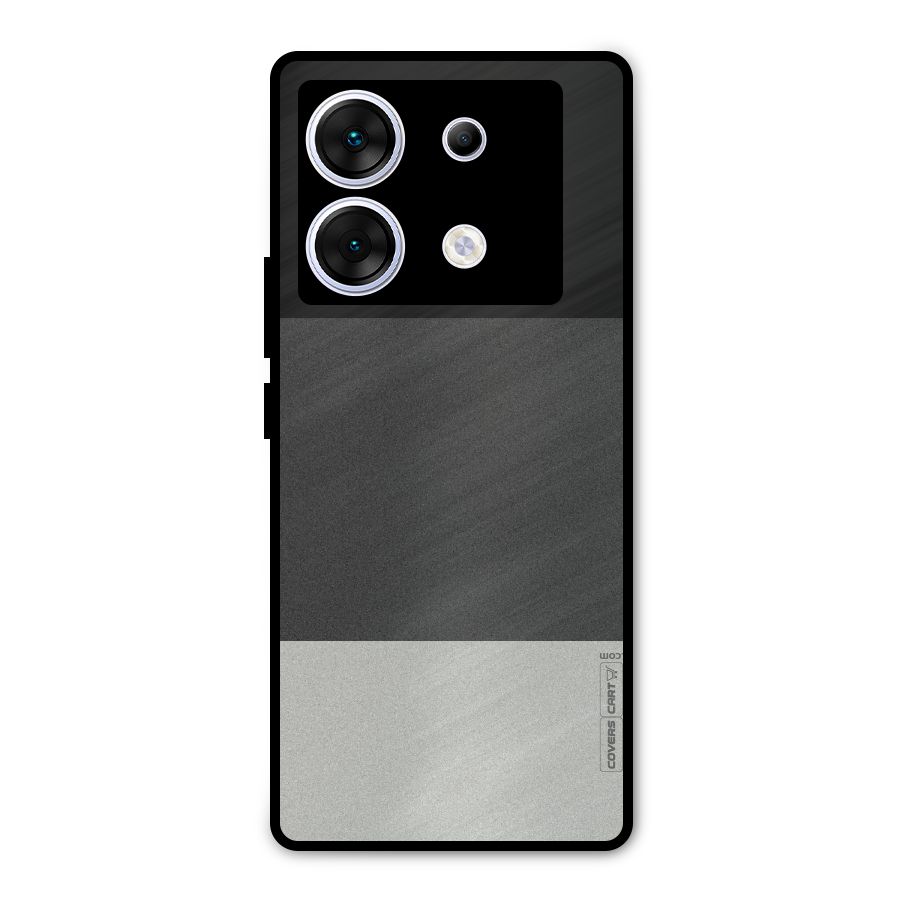 Pastel Black and Grey Metal Back Case for Infinix Zero 30 5G