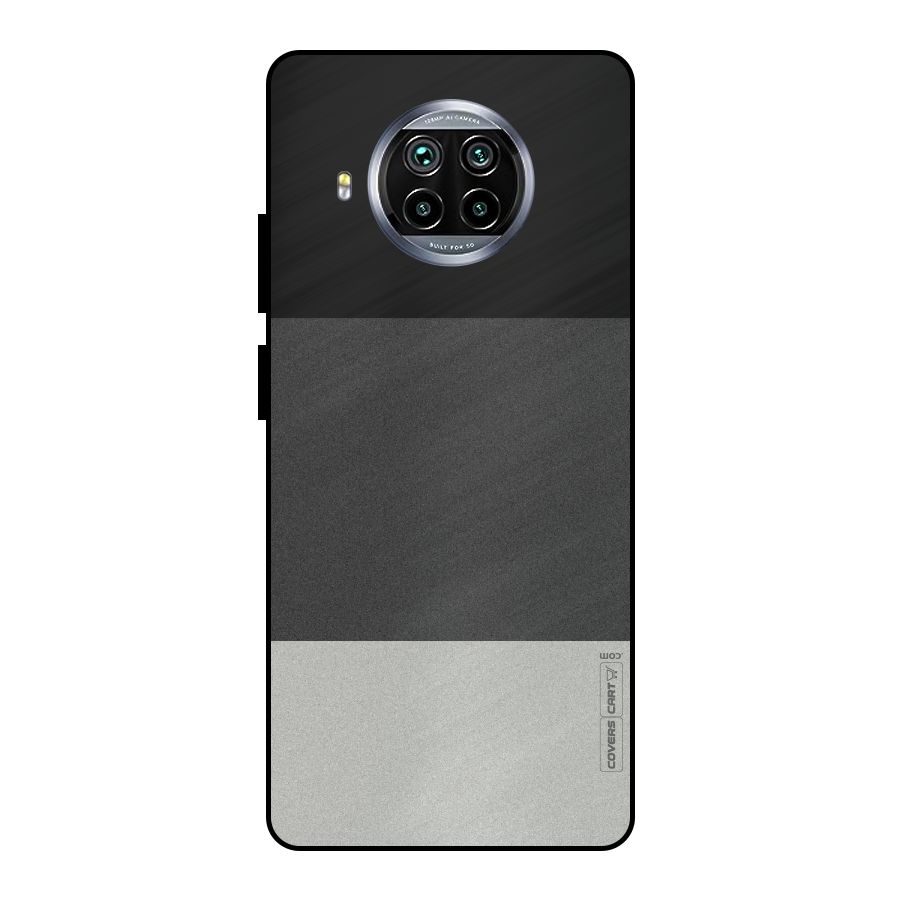 Pastel Black and Grey Metal Back Case for Mi 10i
