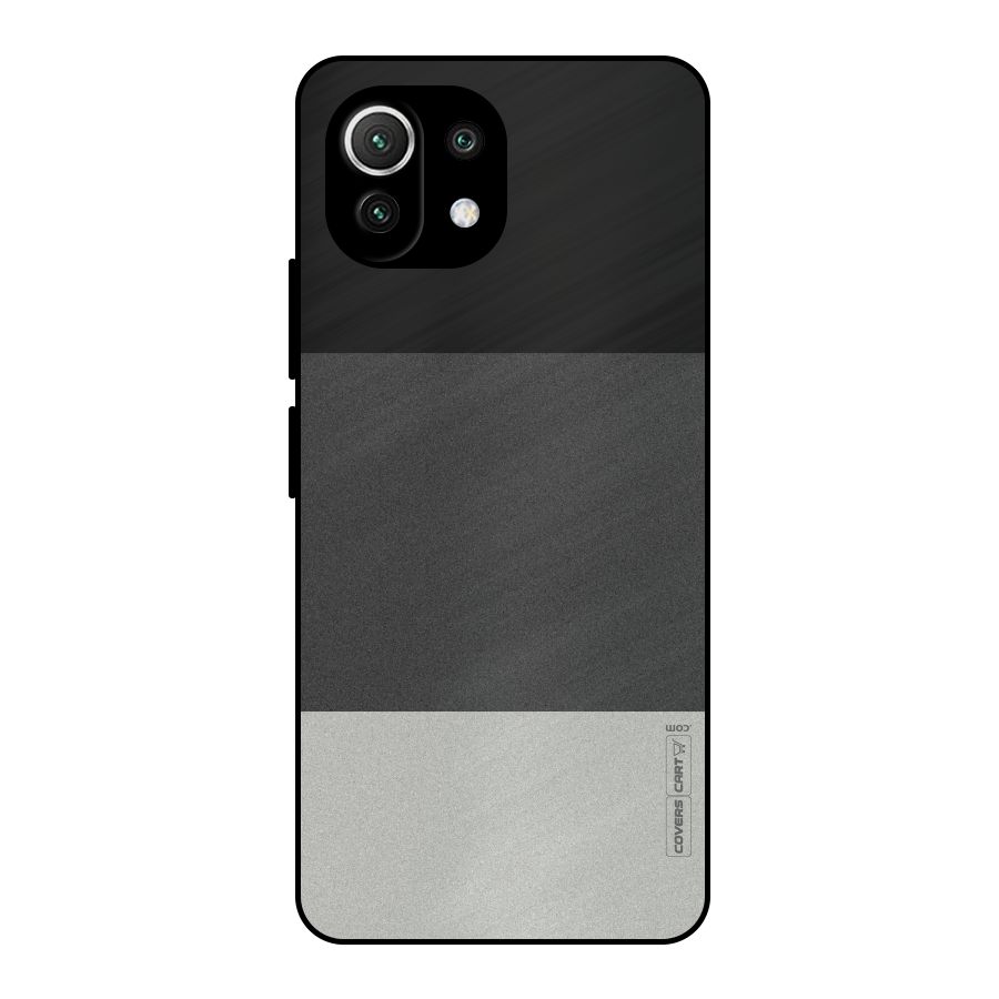 Pastel Black and Grey Metal Back Case for Mi 11 Lite NE 5G