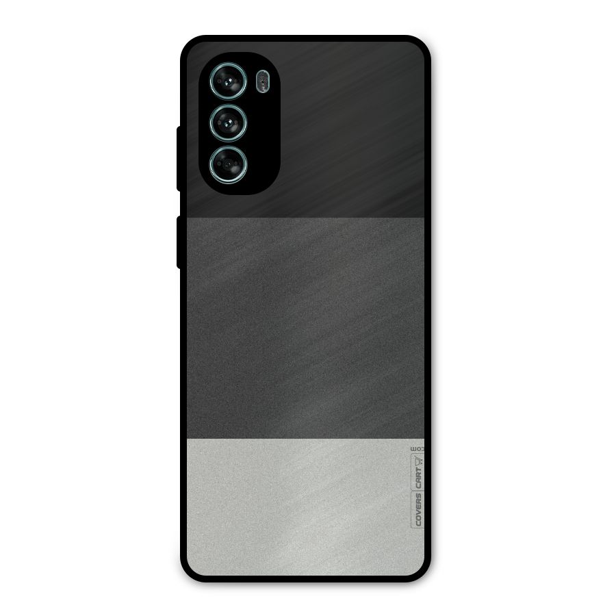 Pastel Black and Grey Metal Back Case for Moto G62