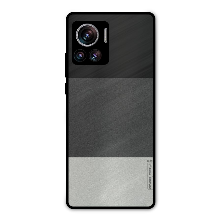 Pastel Black and Grey Metal Back Case for Motorola Edge 30 Ultra