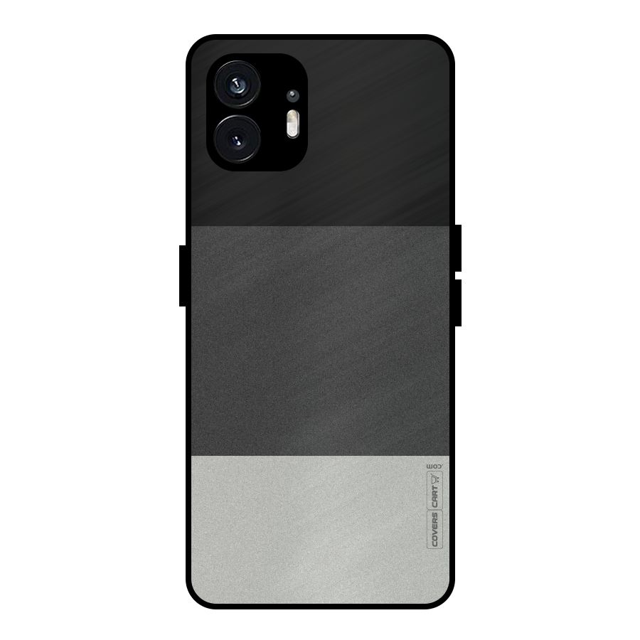 Pastel Black and Grey Metal Back Case for Nothing Phone 2