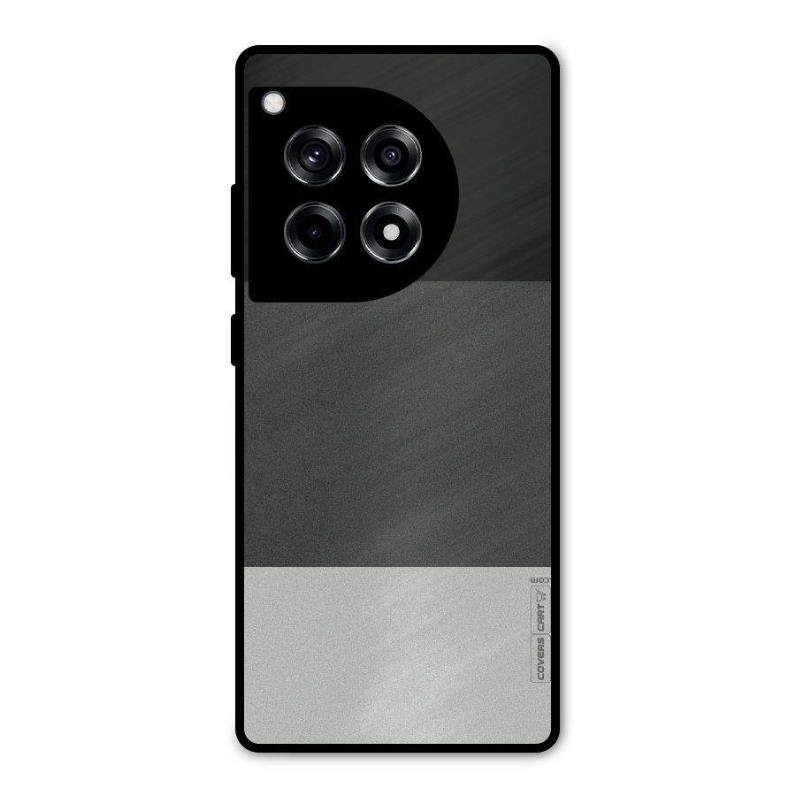 Pastel Black and Grey Metal Back Case for OnePlus 12R