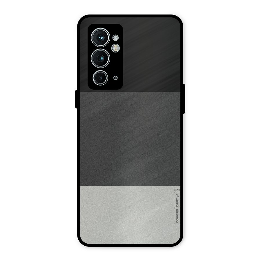 Pastel Black and Grey Metal Back Case for OnePlus 9RT 5G