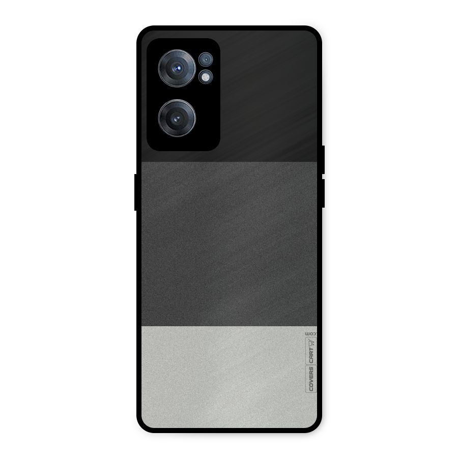 Pastel Black and Grey Metal Back Case for OnePlus Nord CE 2 5G