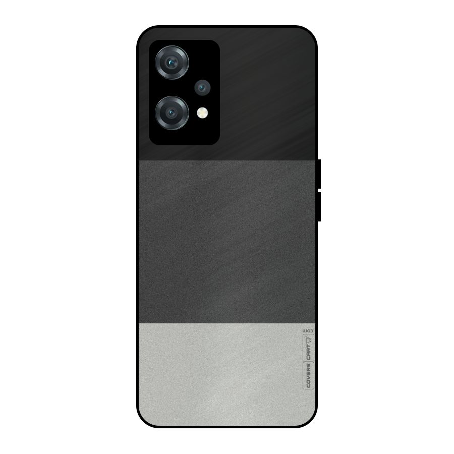 Pastel Black and Grey Metal Back Case for OnePlus Nord CE 2 Lite 5G