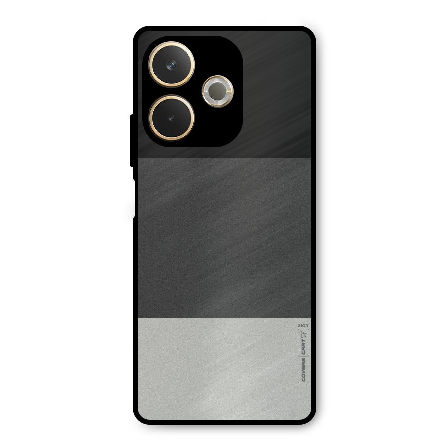 Pastel Black and Grey Metal Back Case for Oppo A5 Pro