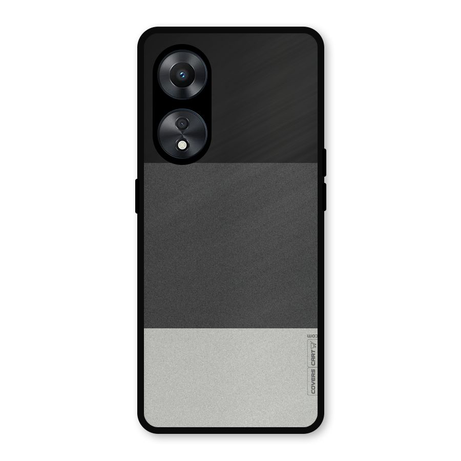Pastel Black and Grey Metal Back Case for Oppo A78