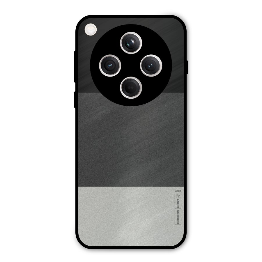 Pastel Black and Grey Metal Back Case for Oppo Find X8