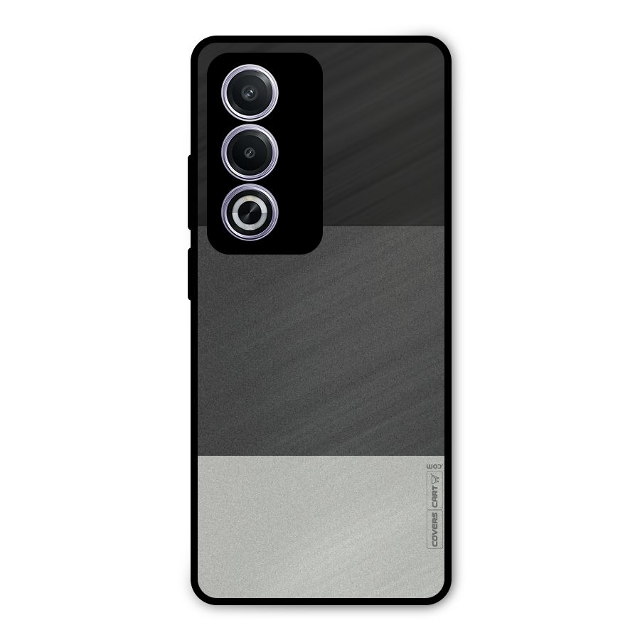 Pastel Black and Grey Metal Back Case for Oppo K12x