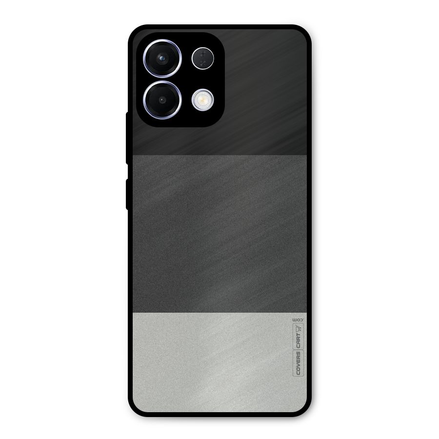 Pastel Black and Grey Metal Back Case for Oppo K13