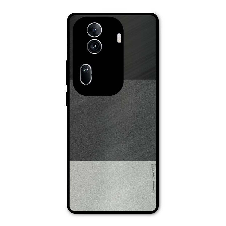 Pastel Black and Grey Metal Back Case for Oppo Reno11 Pro 5G