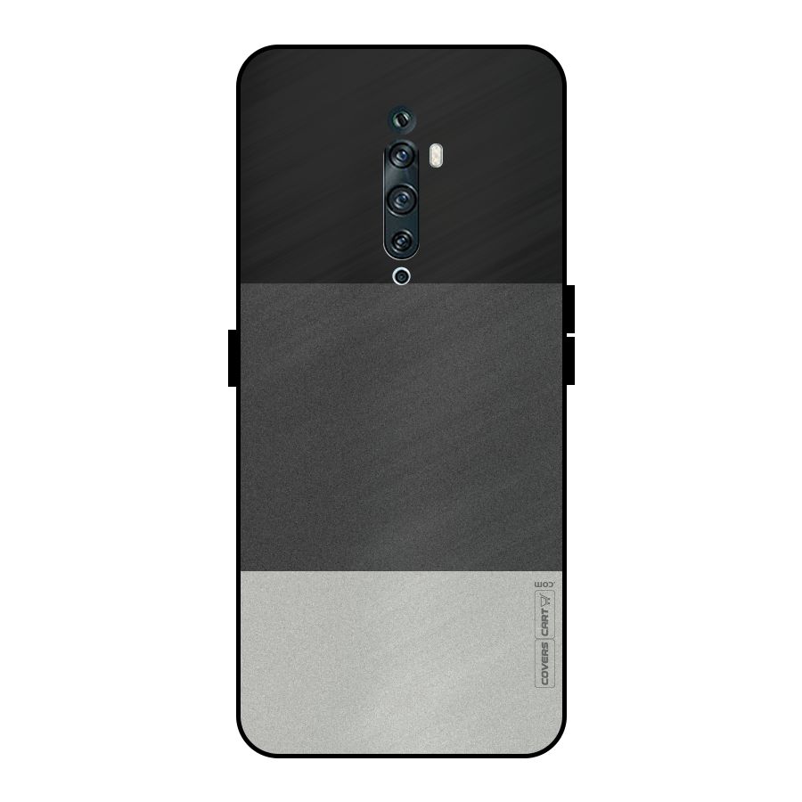 Pastel Black and Grey Metal Back Case for Oppo Reno2 Z