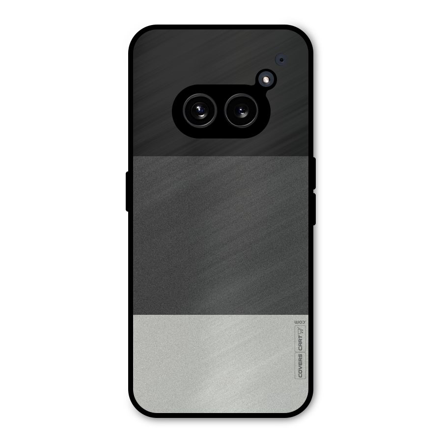 Pastel Black and Grey Metal Back Case for Nothing Phone 2a