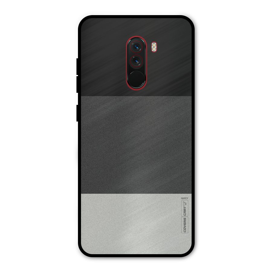 Pastel Black and Grey Metal Back Case for Poco F1
