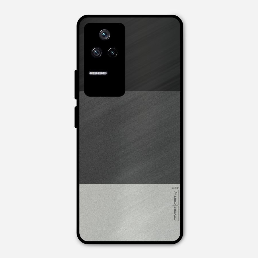 Pastel Black and Grey Metal Back Case for Poco F4 5G