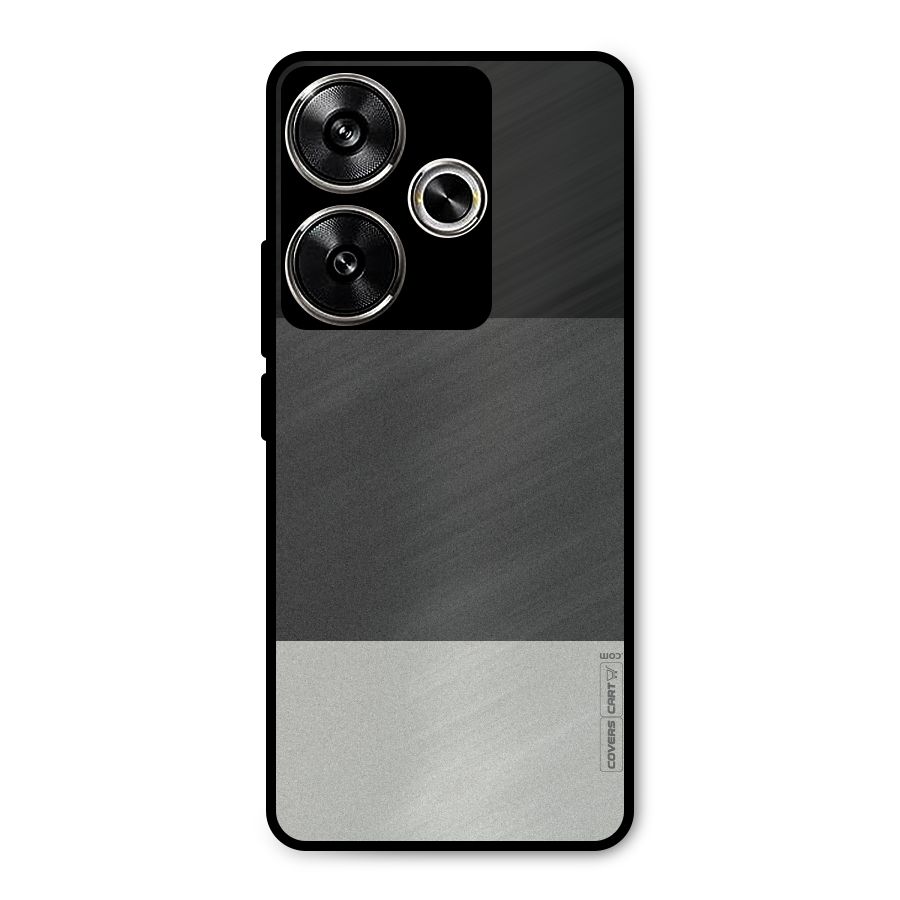 Pastel Black and Grey Metal Back Case for Poco F6