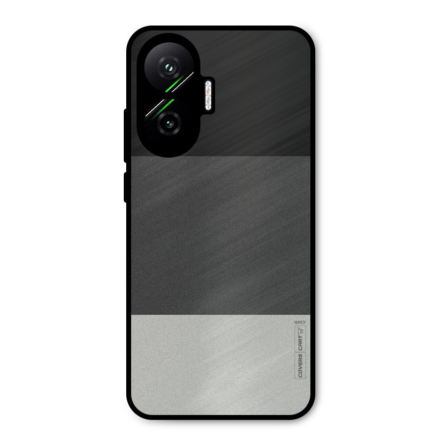 Pastel Black and Grey Metal Back Case for Poco F7
