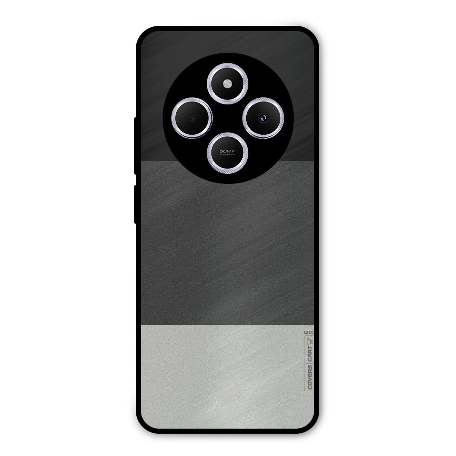Pastel Black and Grey Metal Back Case for Poco M7