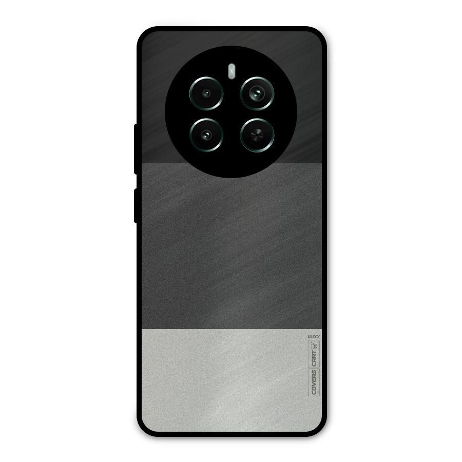 Pastel Black and Grey Metal Back Case for Realme 12 Pro Plus