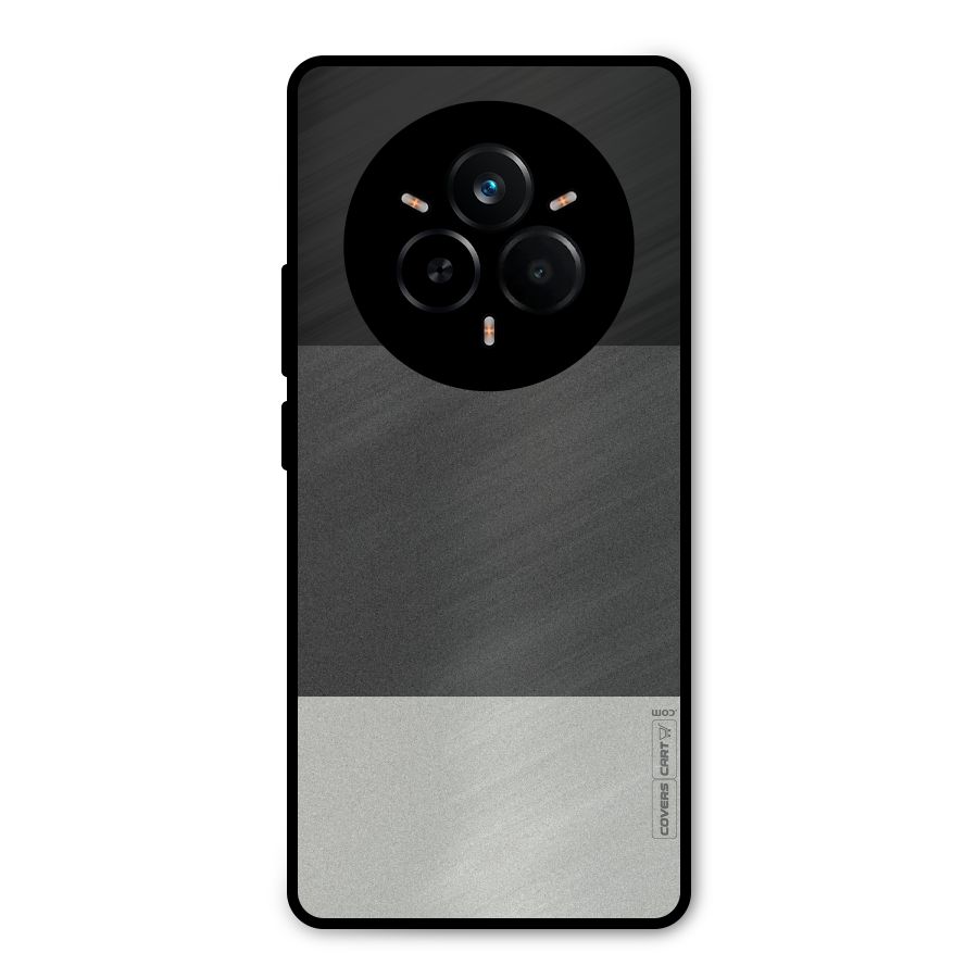 Pastel Black and Grey Metal Back Case for Realme 14 Pro
