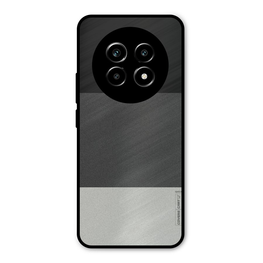 Pastel Black and Grey Metal Back Case for Realme 14 Pro Lite