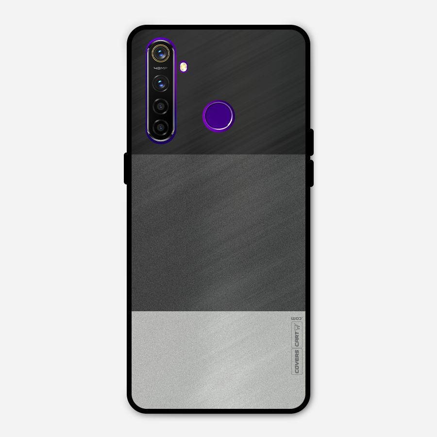 Pastel Black and Grey Metal Back Case for Realme 5 Pro