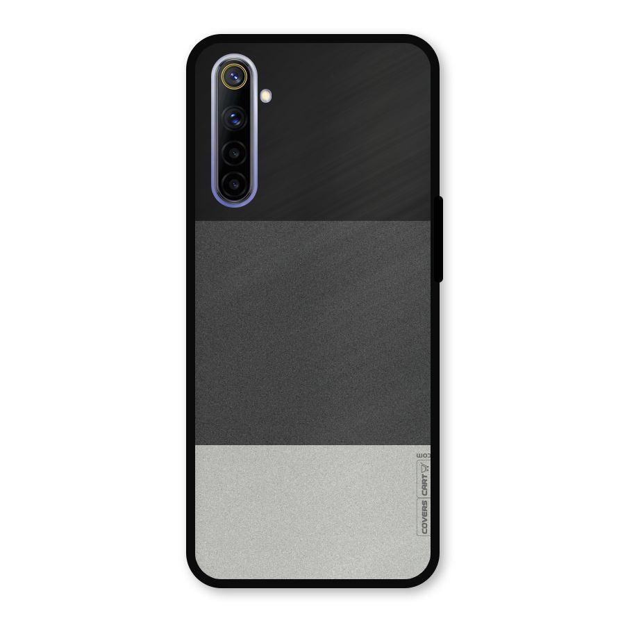 Pastel Black and Grey Metal Back Case for Realme 6i