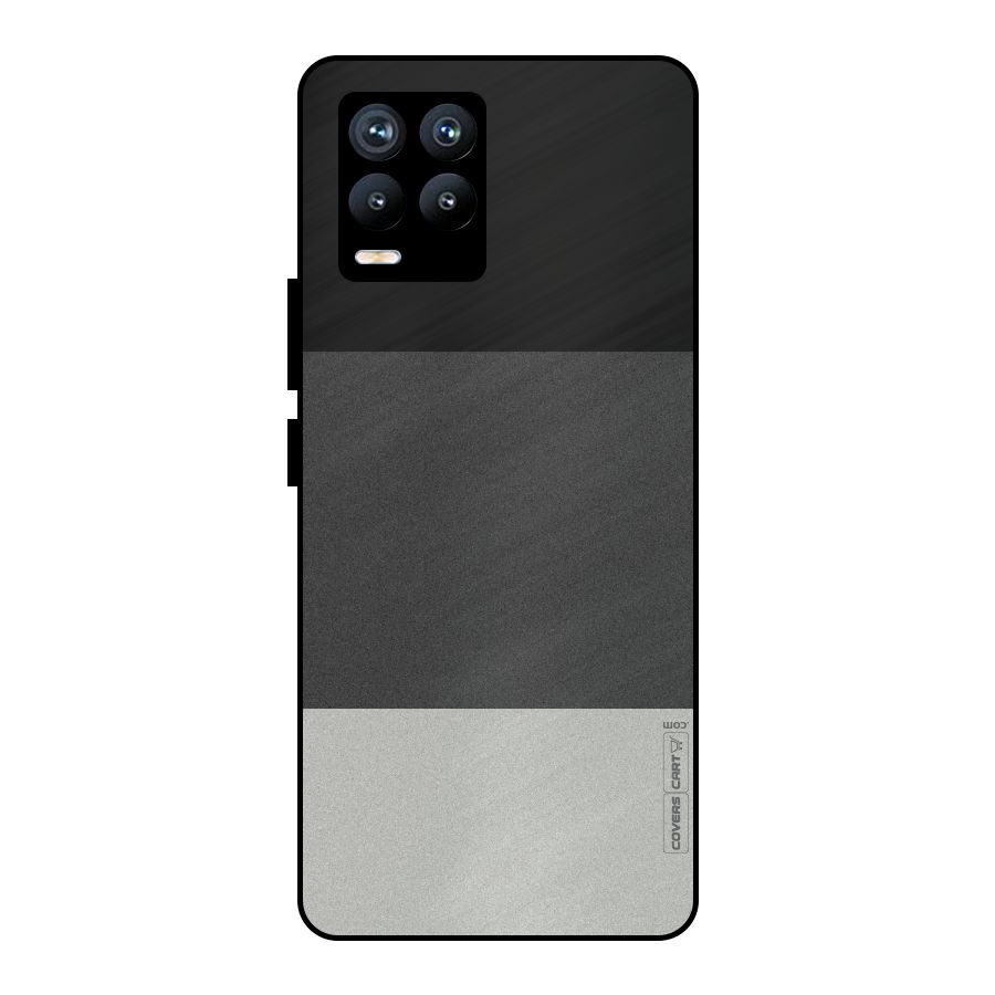 Pastel Black and Grey Metal Back Case for Realme 8