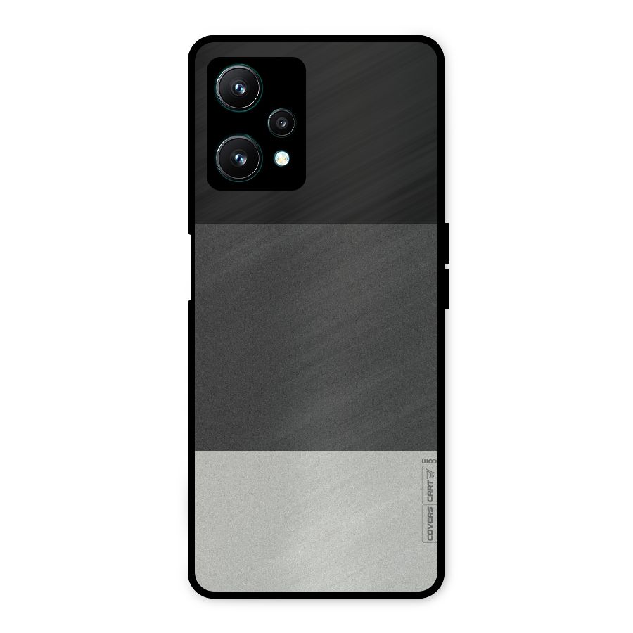 Pastel Black and Grey Metal Back Case for Realme 9 Pro 5G
