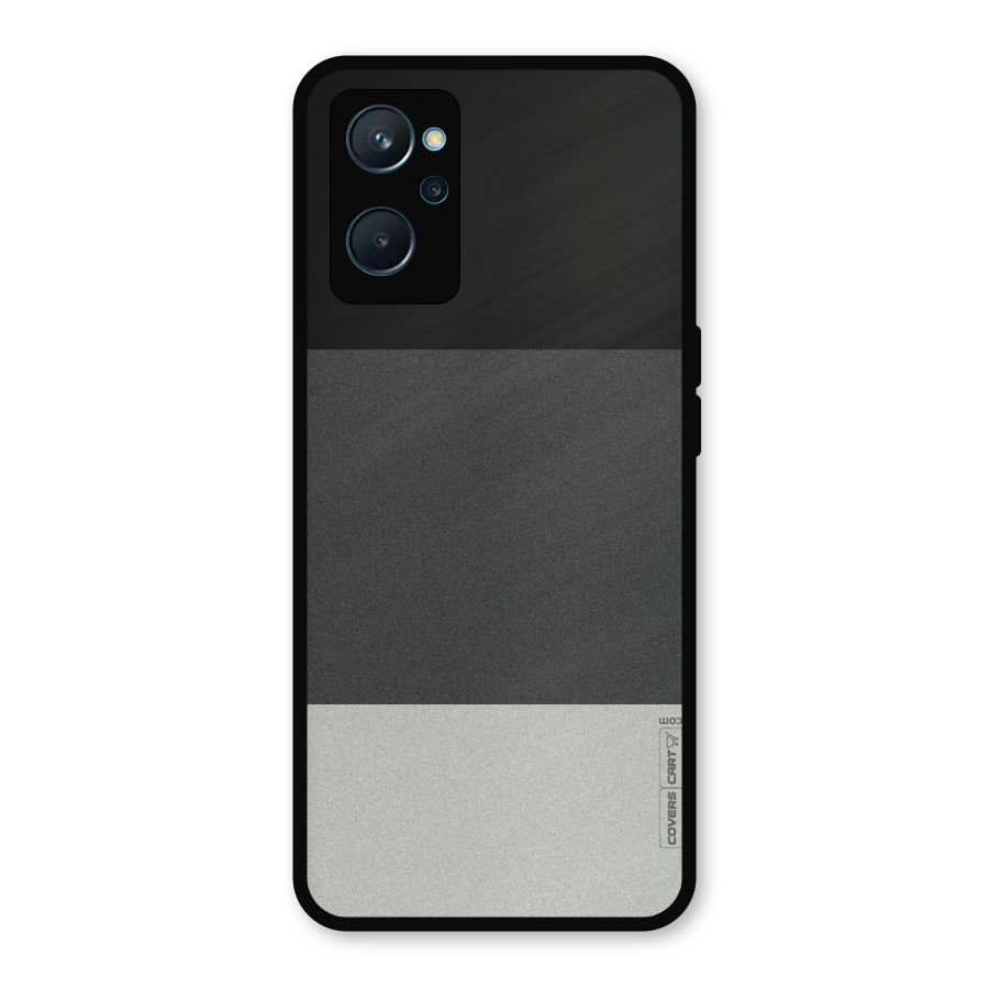 Pastel Black and Grey Metal Back Case for Realme 9i