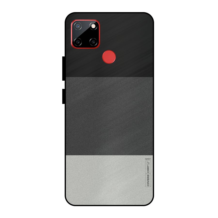 Pastel Black and Grey Metal Back Case for Realme C12