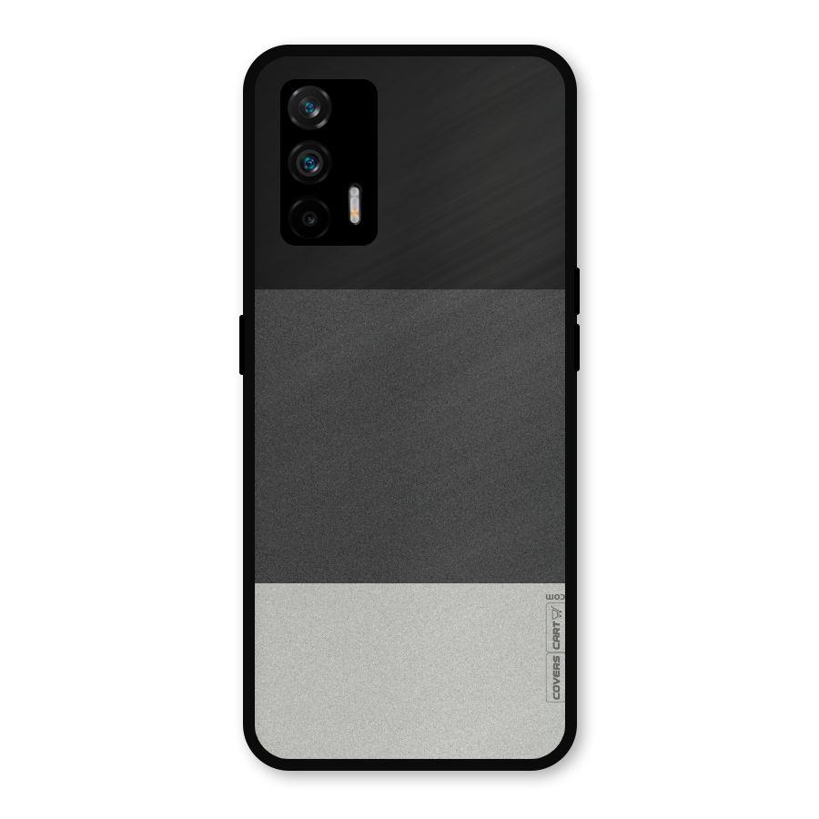 Pastel Black and Grey Metal Back Case for Realme GT 5G