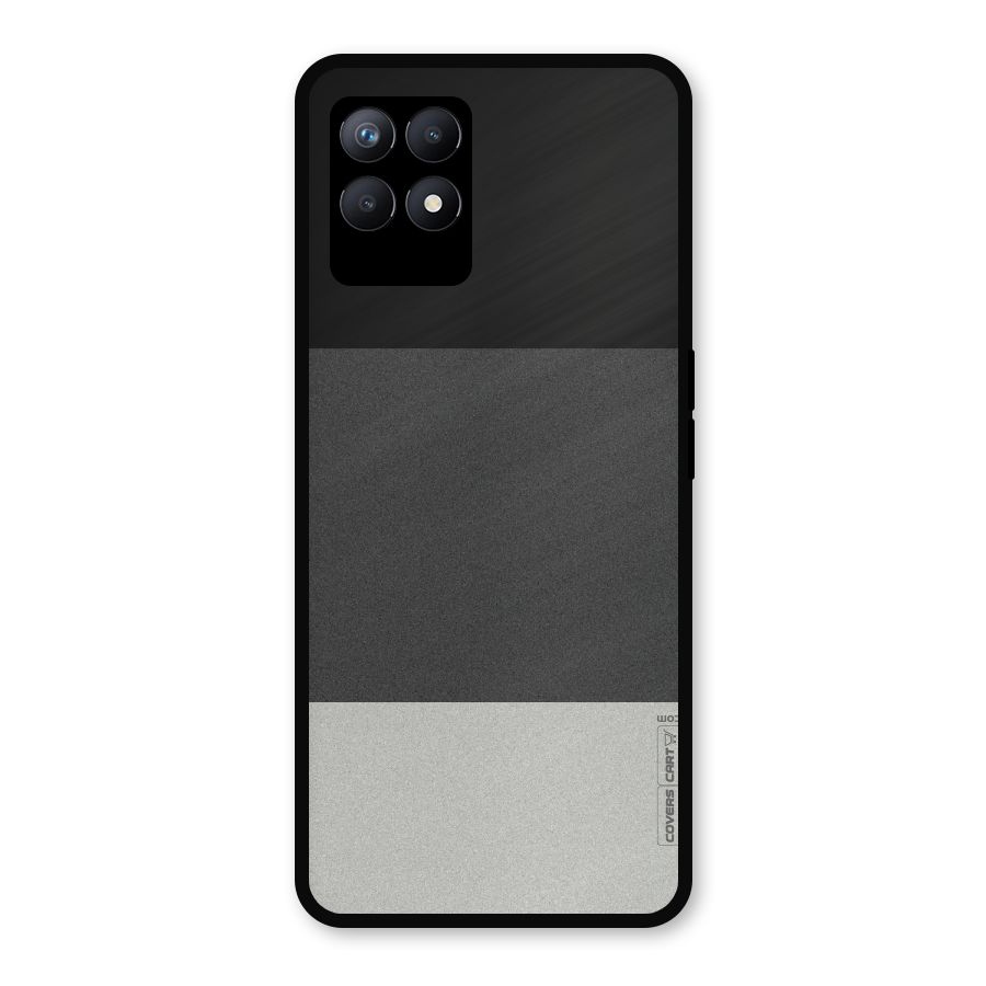 Pastel Black and Grey Metal Back Case for Realme Narzo 50