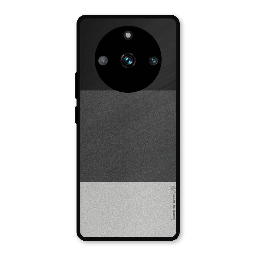 Pastel Black and Grey Metal Back Case for Realme Narzo 60 Pro