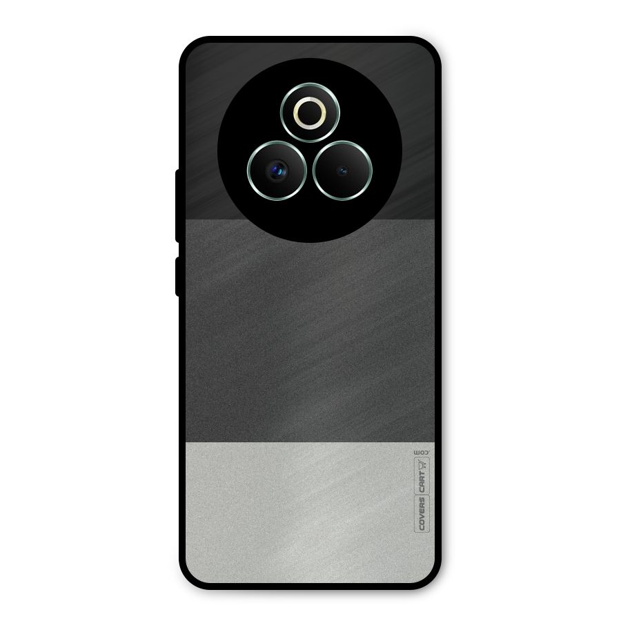 Pastel Black and Grey Metal Back Case for Realme P3 Pro