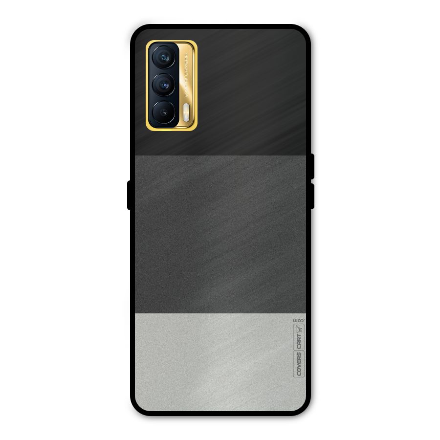 Pastel Black and Grey Metal Back Case for Realme X7