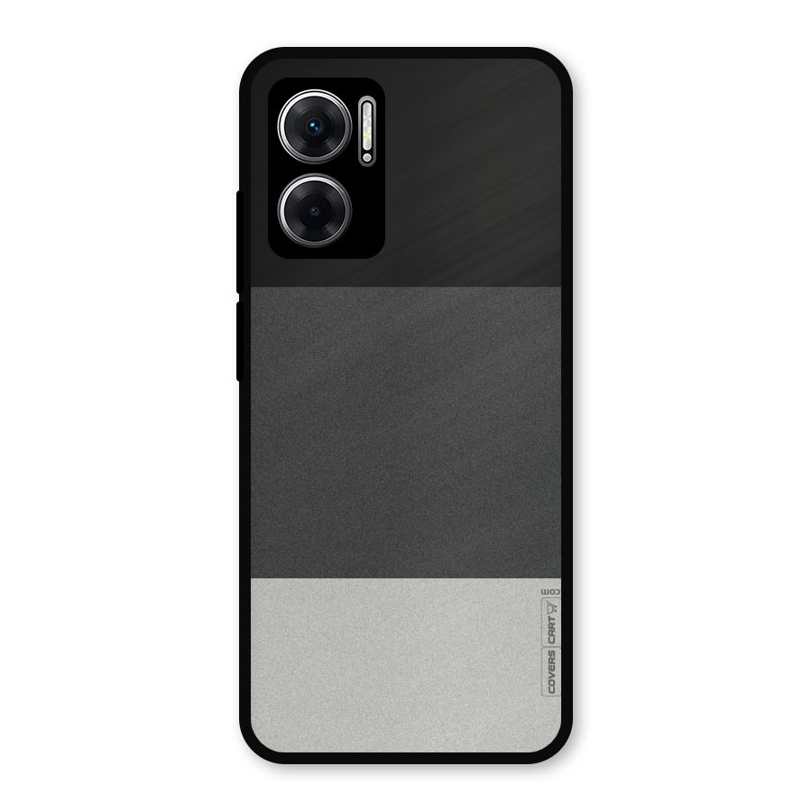 Pastel Black and Grey Metal Back Case for Redmi 11 Prime 5G