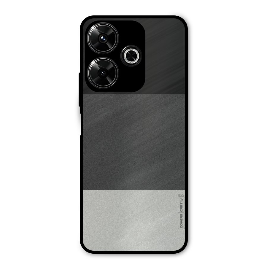 Pastel Black and Grey Metal Back Case for Redmi 13 5G