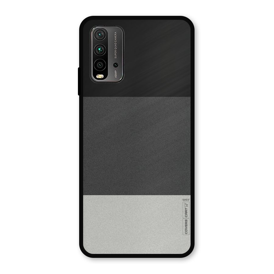 Pastel Black and Grey Metal Back Case for Redmi 9 Power