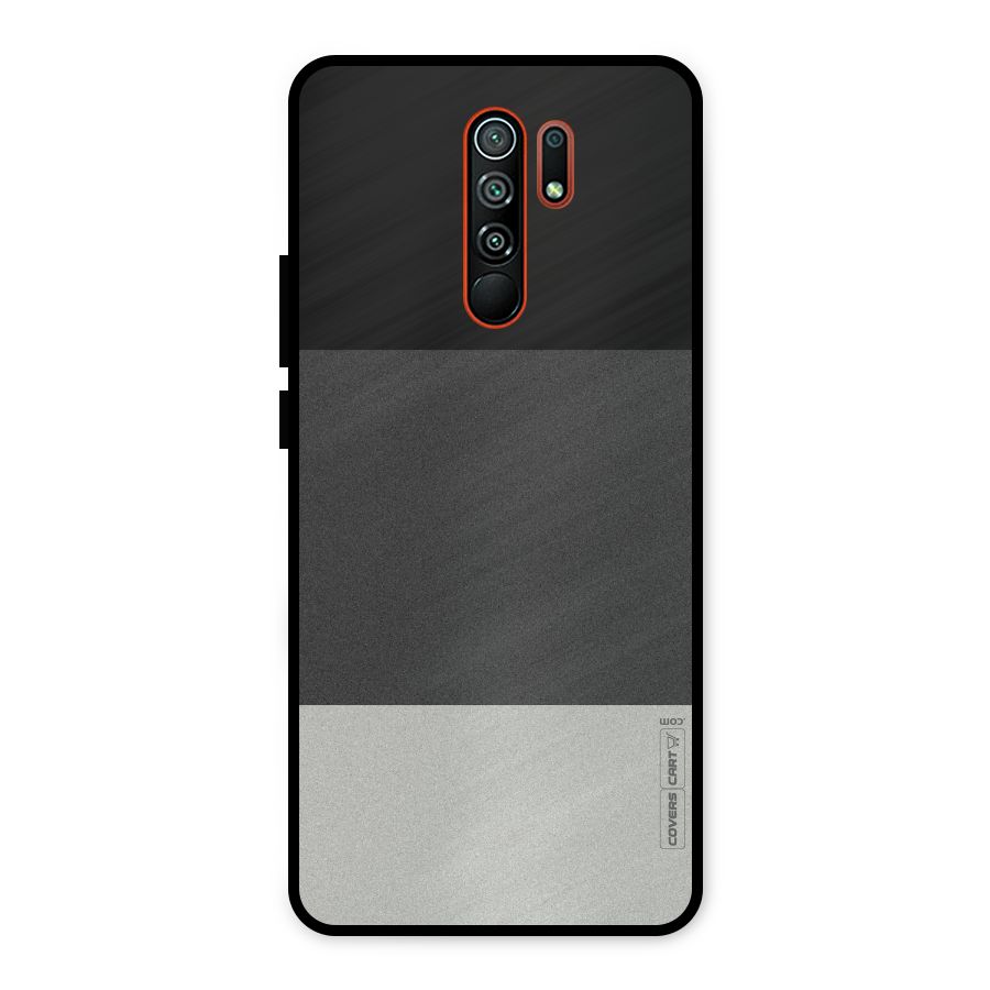 Pastel Black and Grey Metal Back Case for Redmi 9 Prime