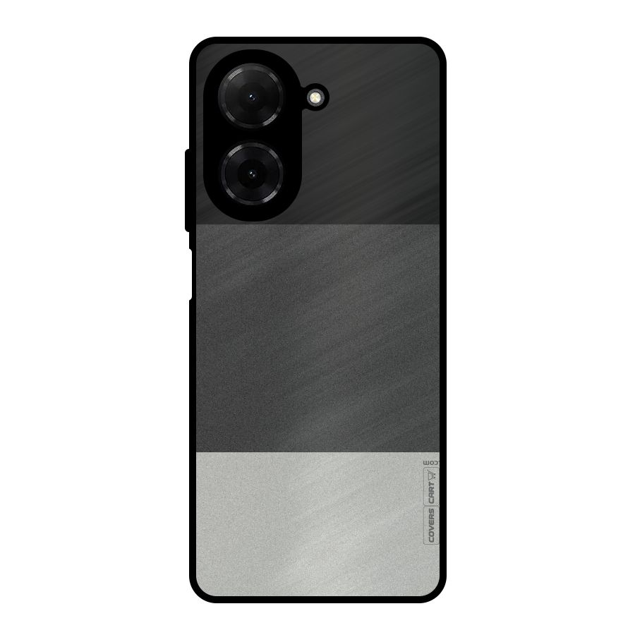 Pastel Black and Grey Metal Back Case for Redmi A5 4G