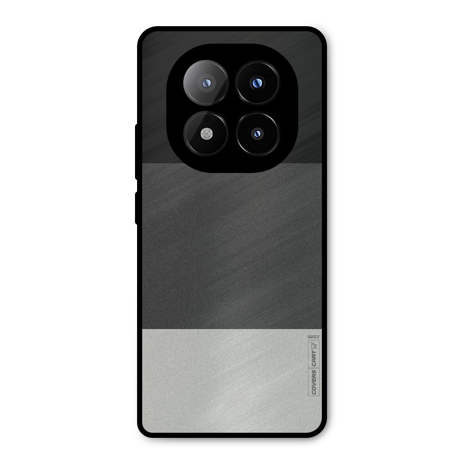 Pastel Black and Grey Metal Back Case for Redmi Note 14 Pro Plus 5G