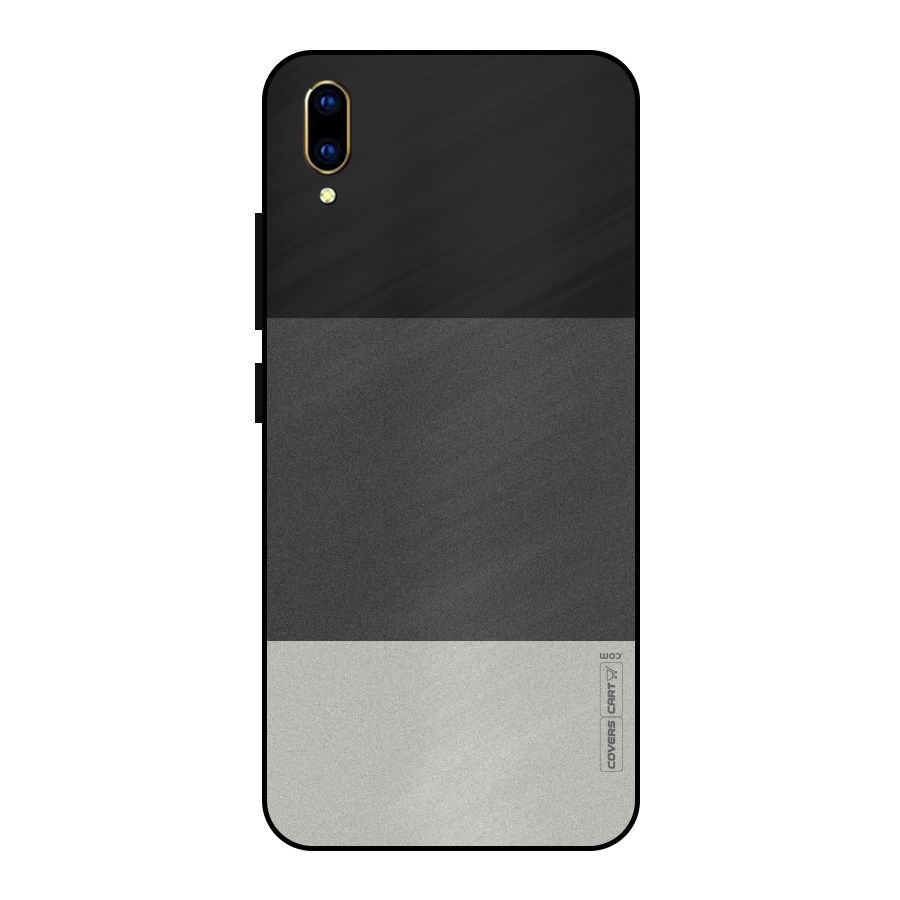 Pastel Black and Grey Metal Back Case for Vivo V11 Pro