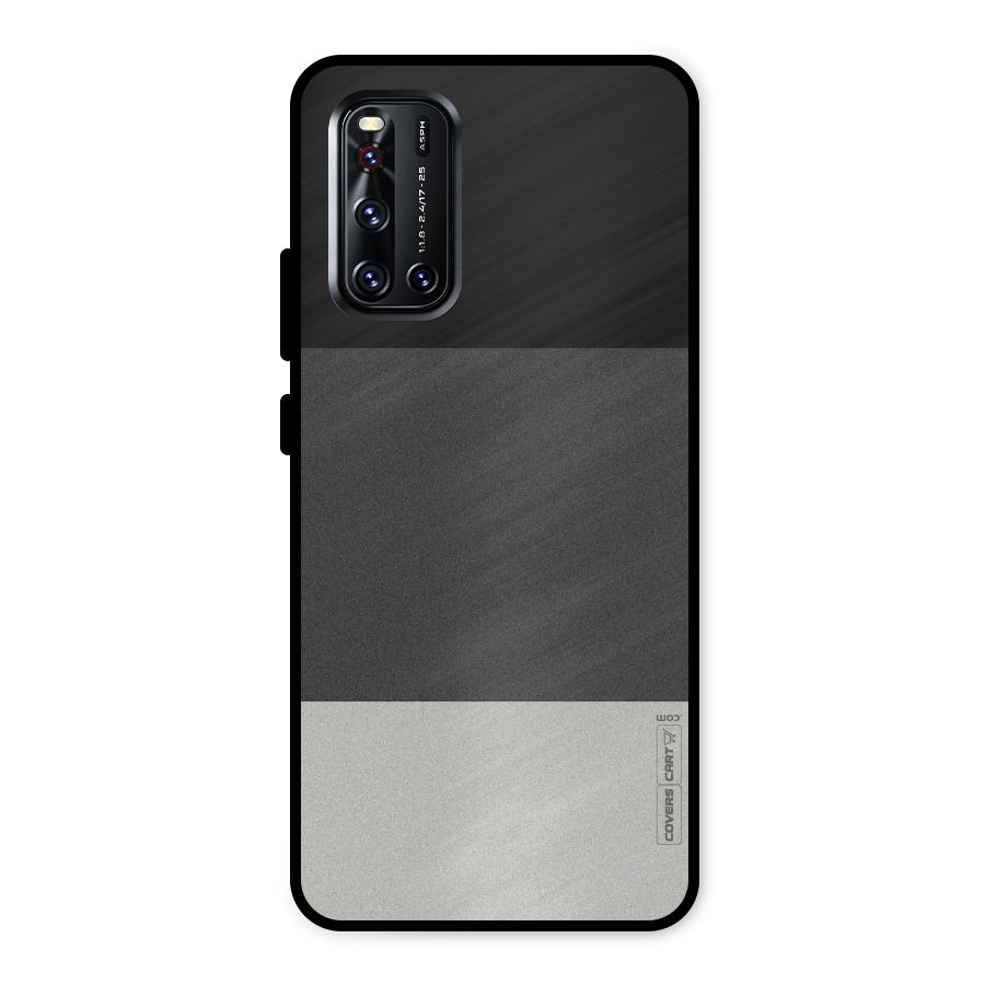 Pastel Black and Grey Metal Back Case for Vivo V19