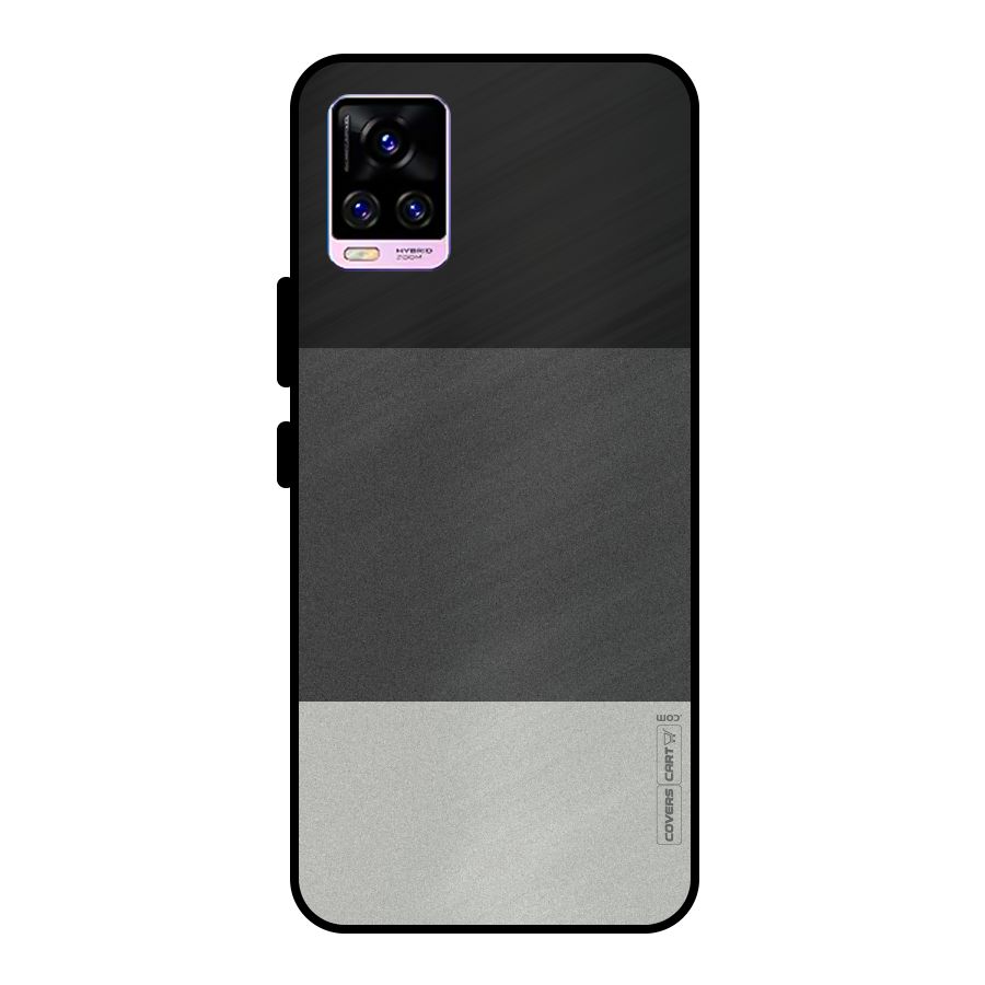 Pastel Black and Grey Metal Back Case for Vivo V20 Pro