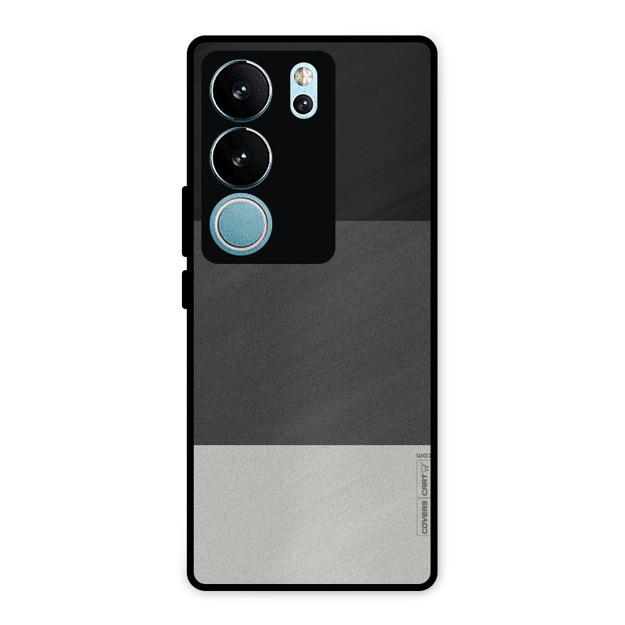 Pastel Black and Grey Metal Back Case for Vivo V29