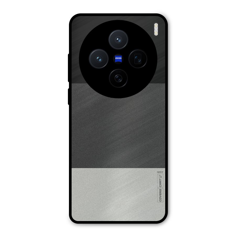 Pastel Black and Grey Metal Back Case for Vivo X200